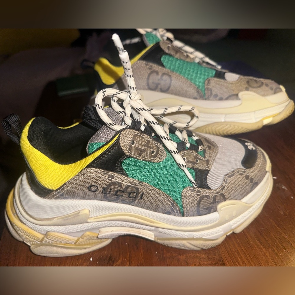 Balenciaga Triple S x Gucci Low The Hacker Project W, worn 1x, Women's eu38, US8